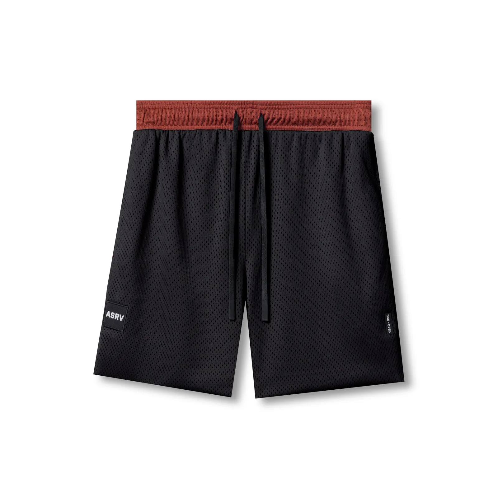 0795. SilverPlus™ Mesh Reversible Short  - Brick/Black