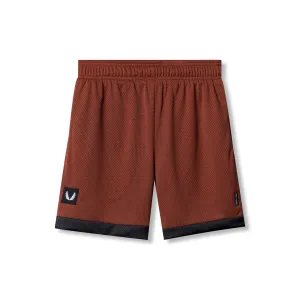 0795. SilverPlus™ Mesh Reversible Short  - Brick/Black