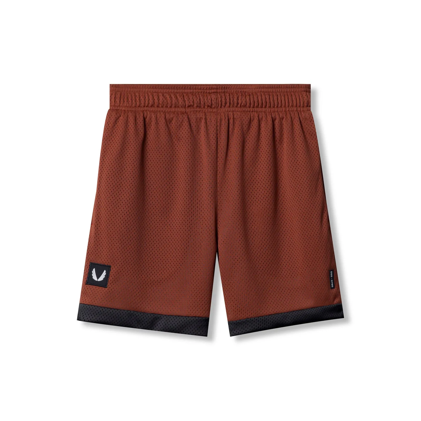 0795. SilverPlus™ Mesh Reversible Short  - Brick/Black