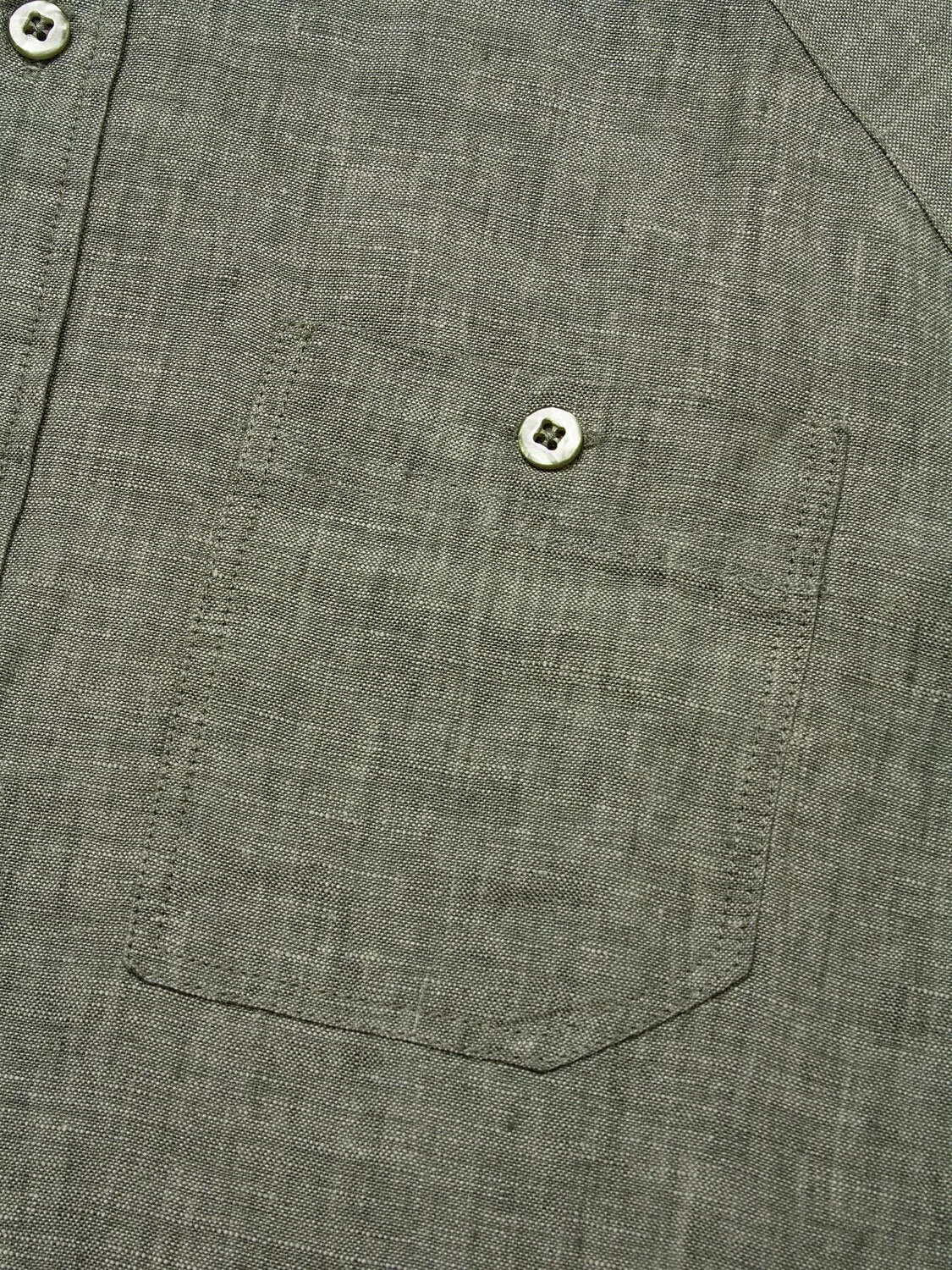 100% Linen Turndown Collar Casual Shirt