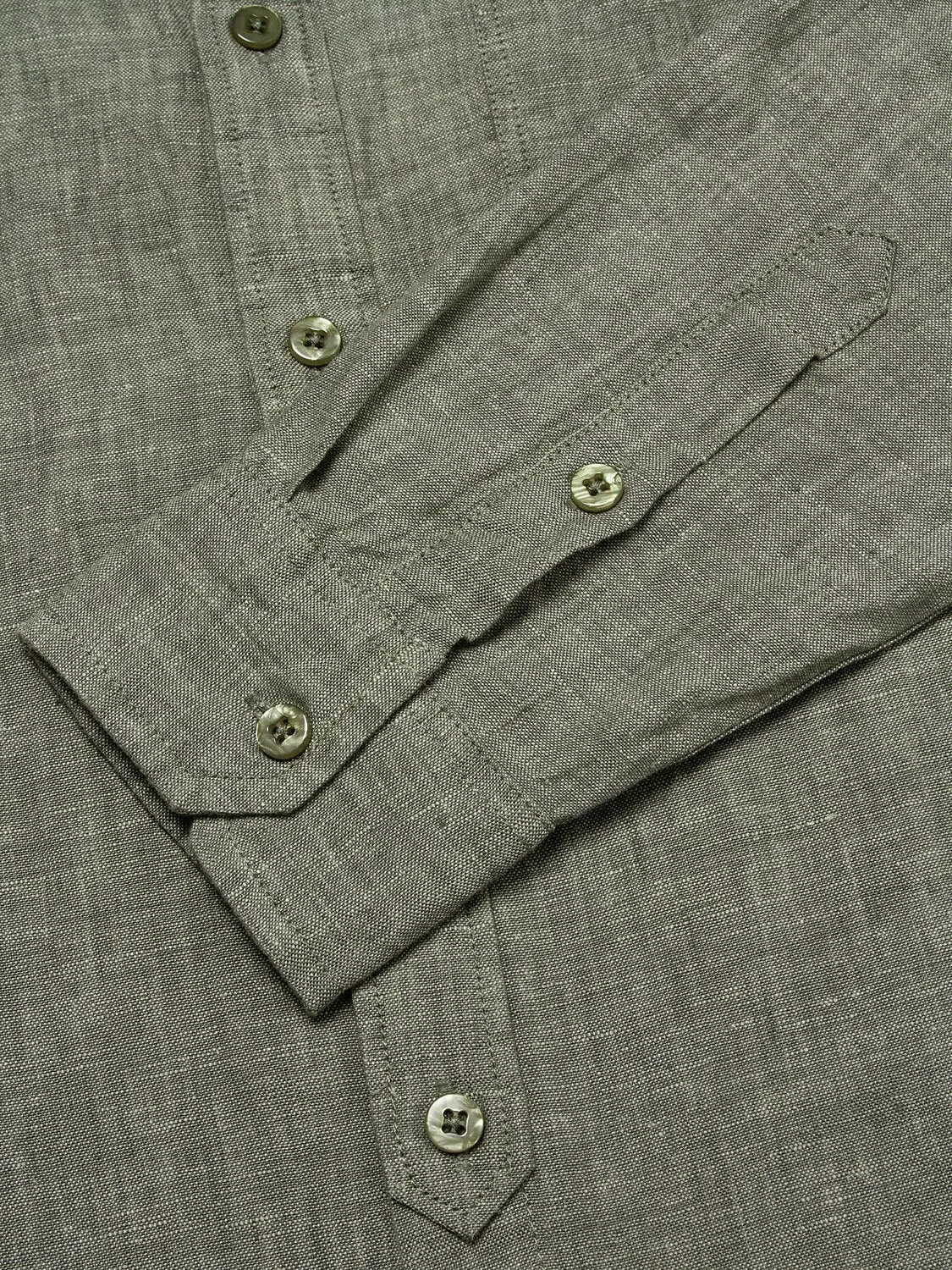 100% Linen Turndown Collar Casual Shirt