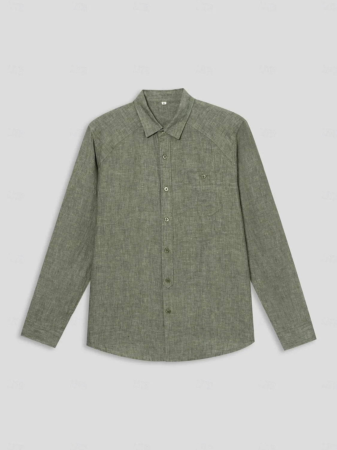 100% Linen Turndown Collar Casual Shirt