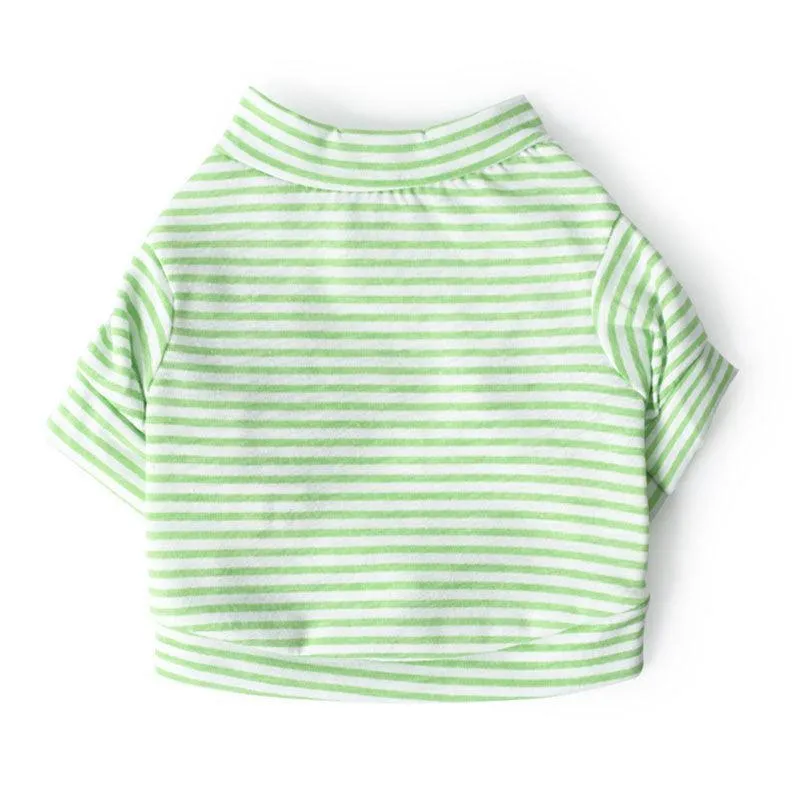 4 PCS Small Pet Striped T-Shirts
