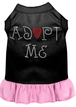 Adopt Me Rhinestone Dresses Black With Light Pink Lg