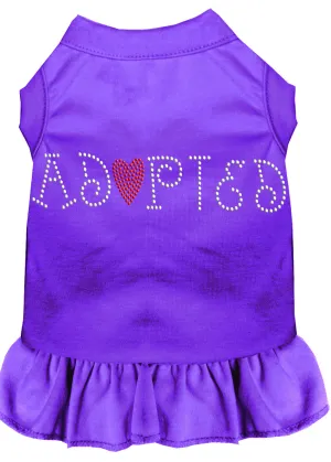 Adopted Rhinestone Dress Purple Xl