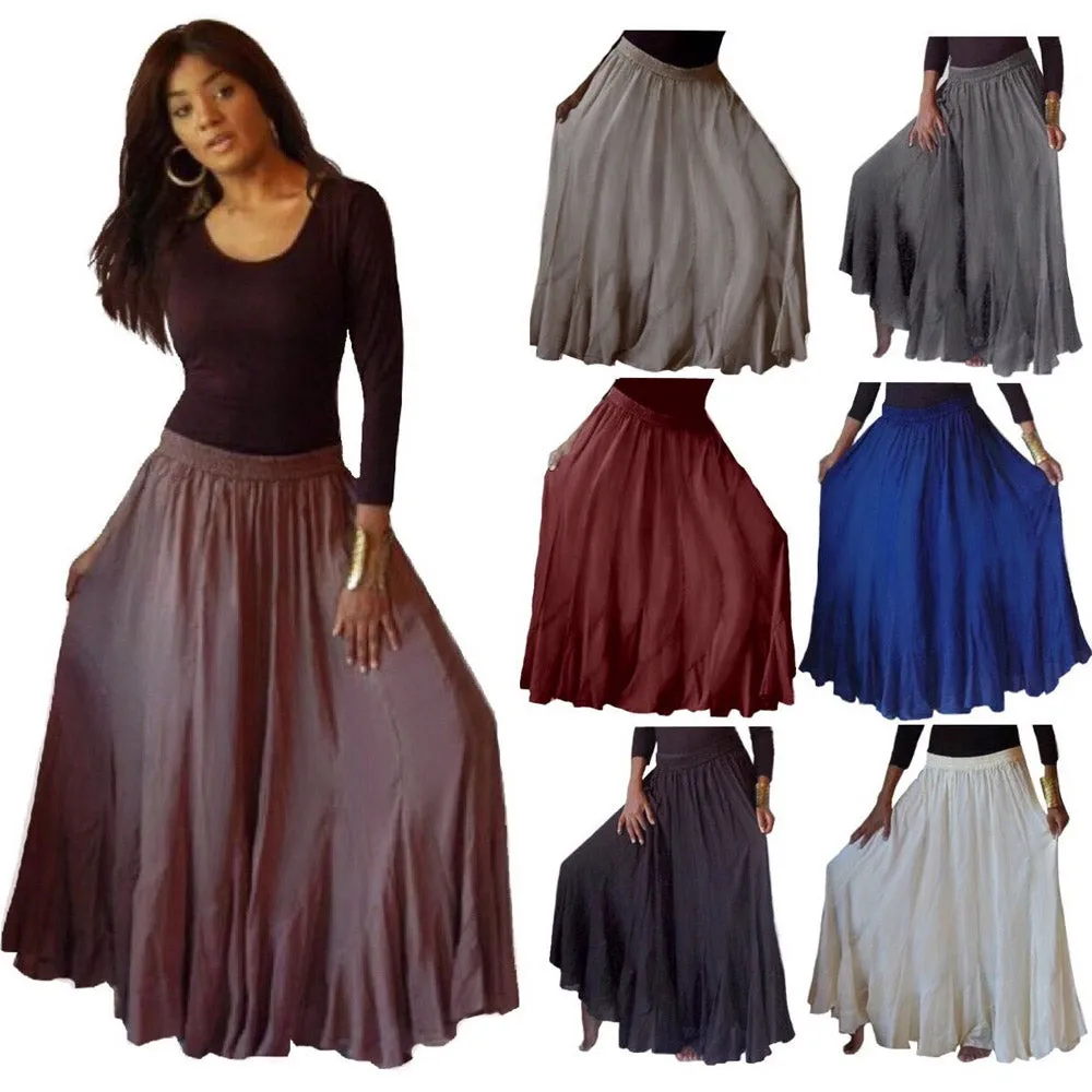 Alayah Ruffle Hem Bias Cut Chiffon Maxi Skirt
