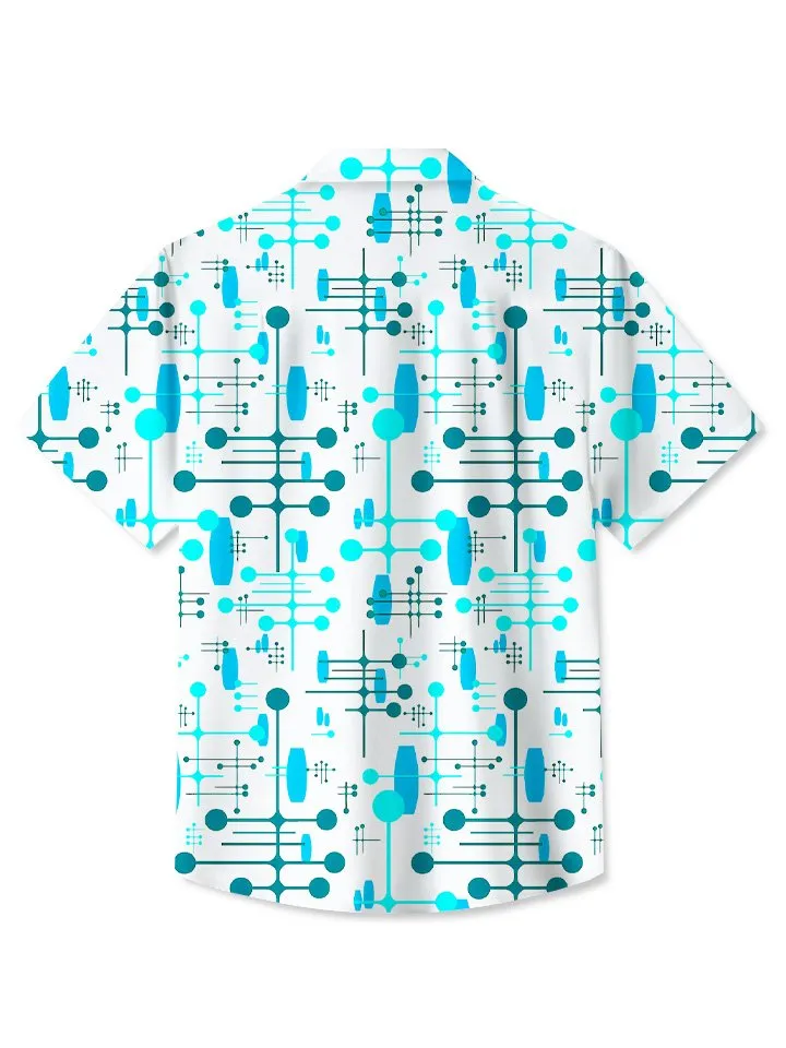Alohadaddy Summer Geometric Pattern Polka Dot Lines Casual Vacation Shirt