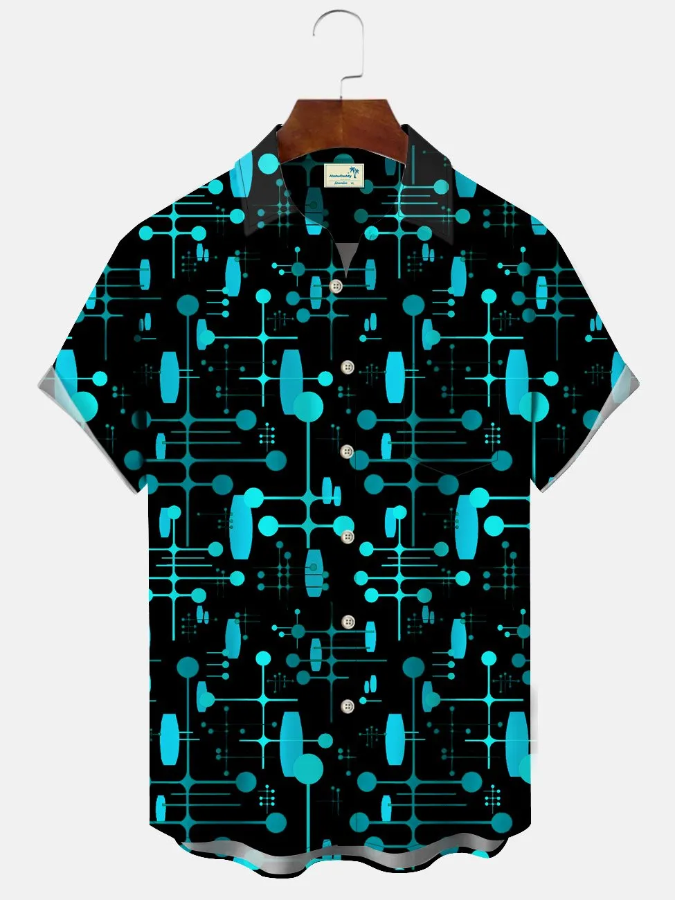 Alohadaddy Summer Geometric Pattern Polka Dot Lines Casual Vacation Shirt