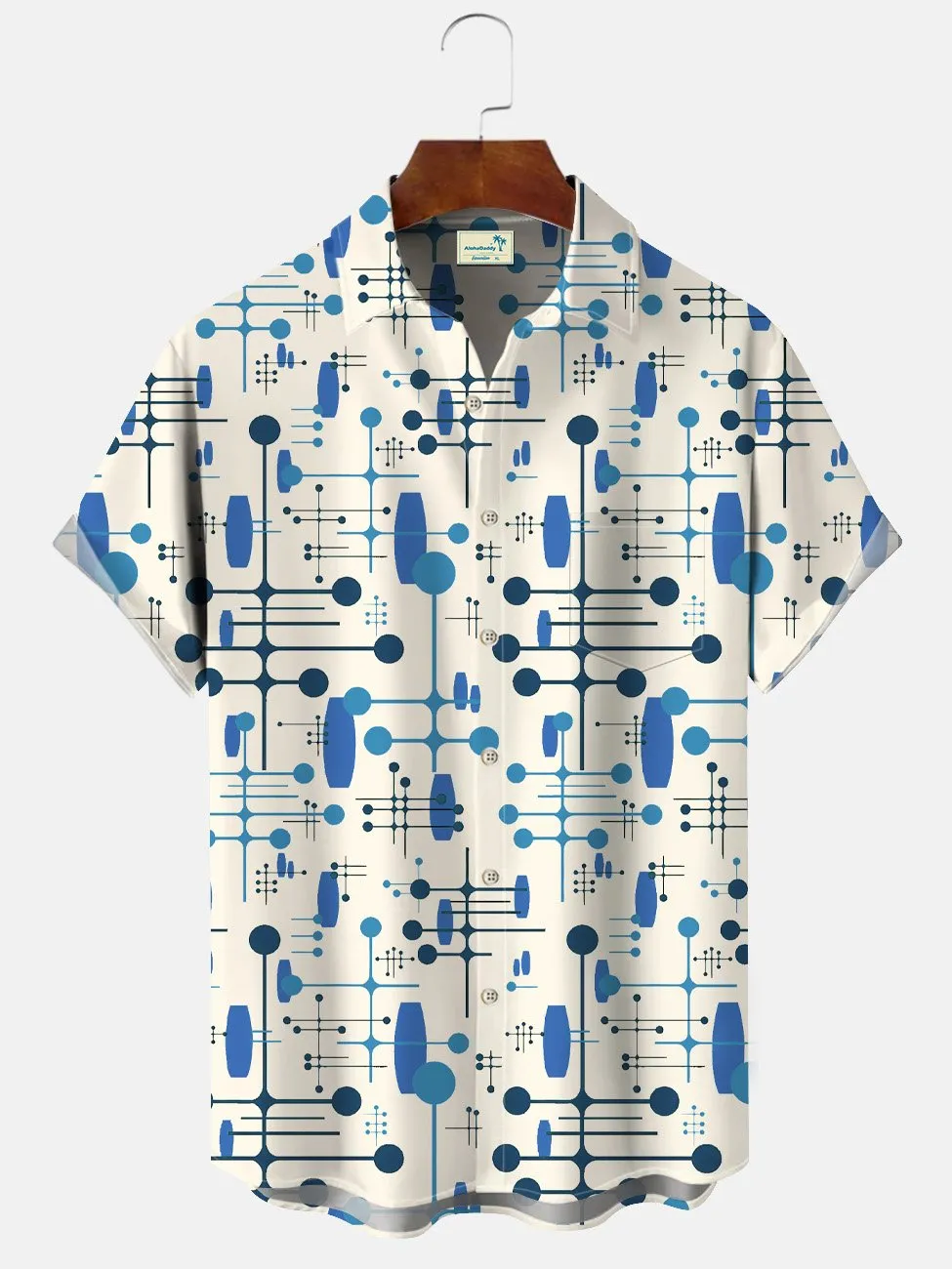 Alohadaddy Summer Geometric Pattern Polka Dot Lines Casual Vacation Shirt