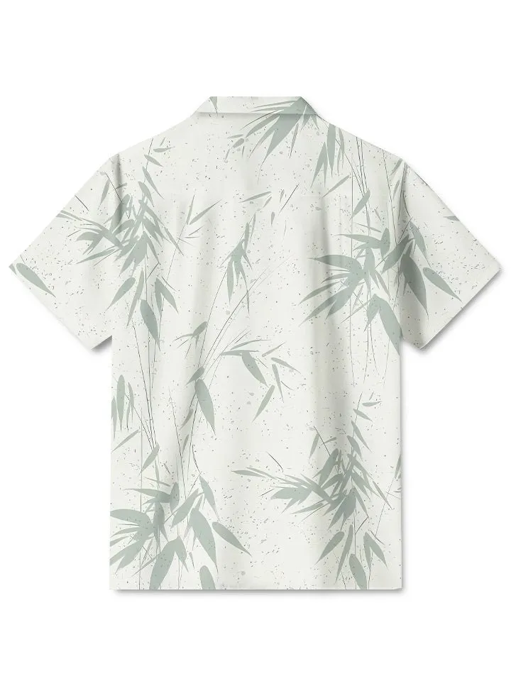 Alohadaddy Summer Plant Bamboo Beach Casual Vacation Shirt