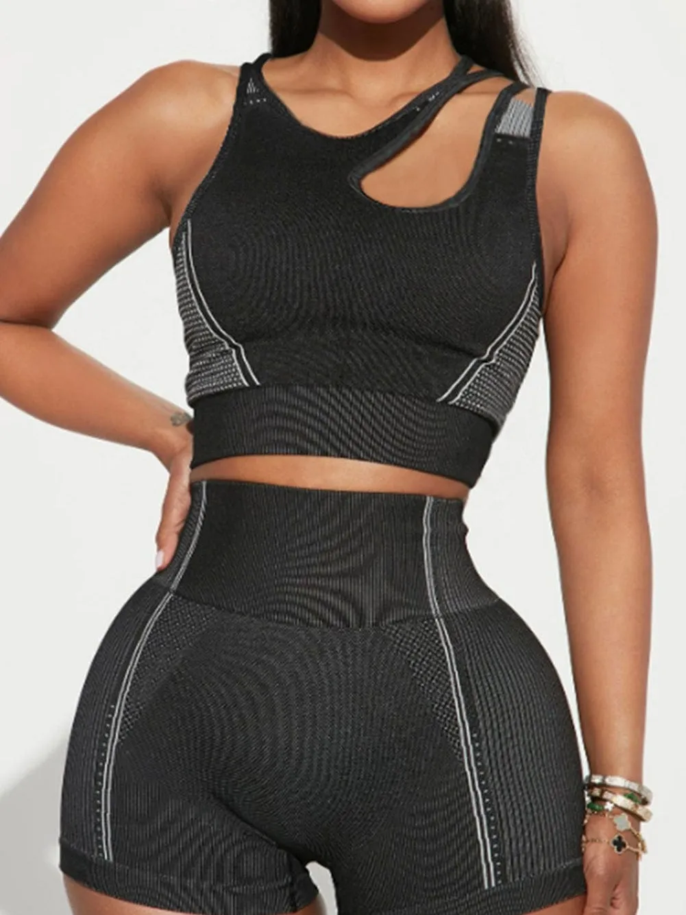 Athleisure Set with Cutout Detail