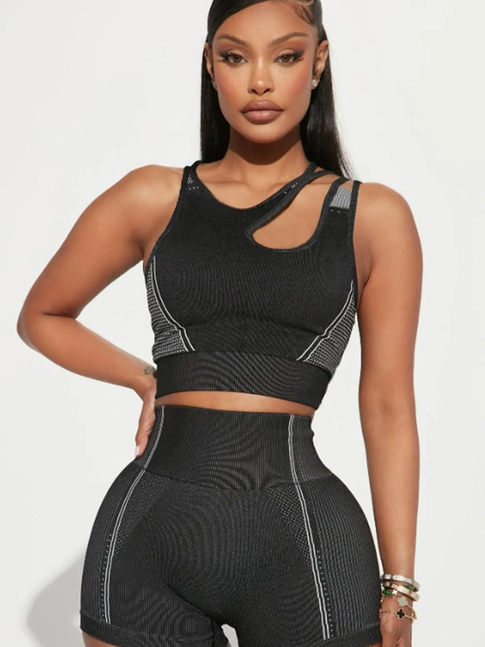 Athleisure Set with Cutout Detail