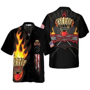 Badminton Flame Hawaiian Shirt