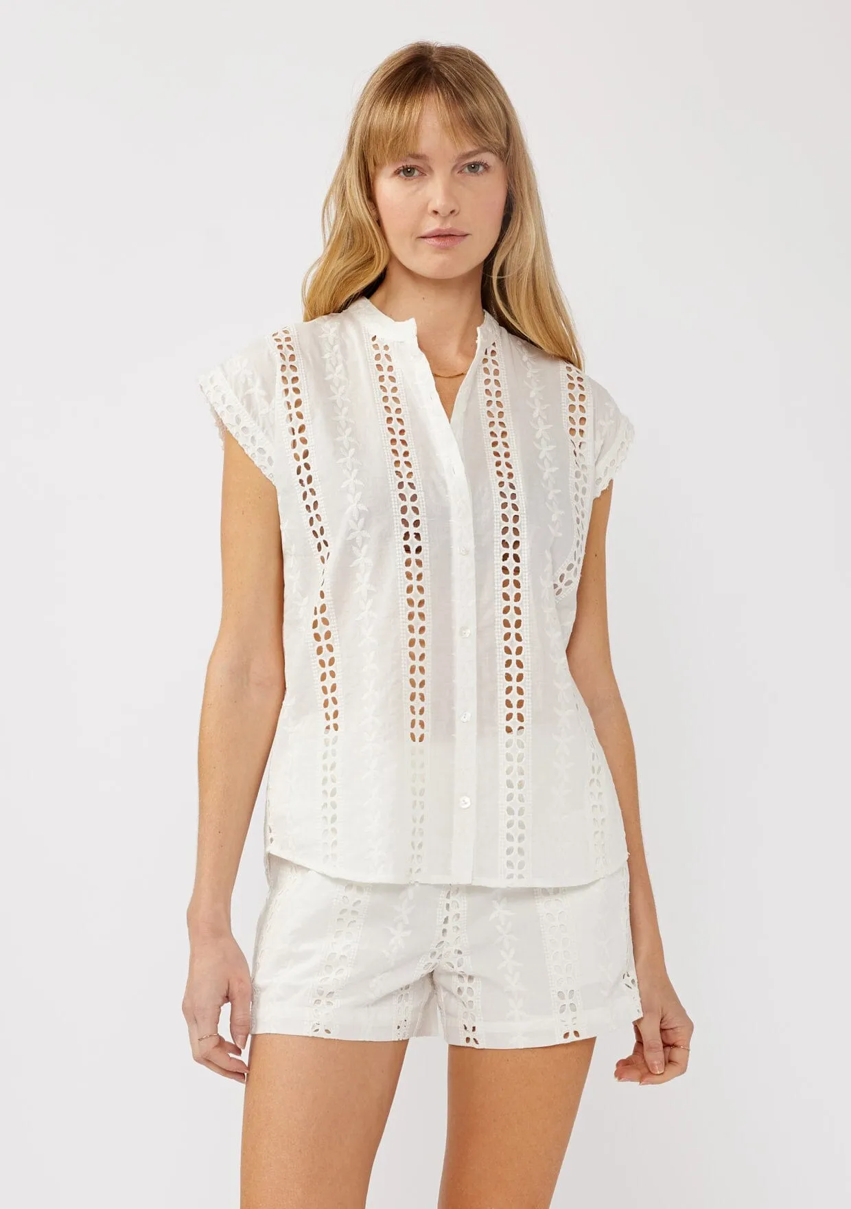 Beachfront Eyelet Camp Shirt