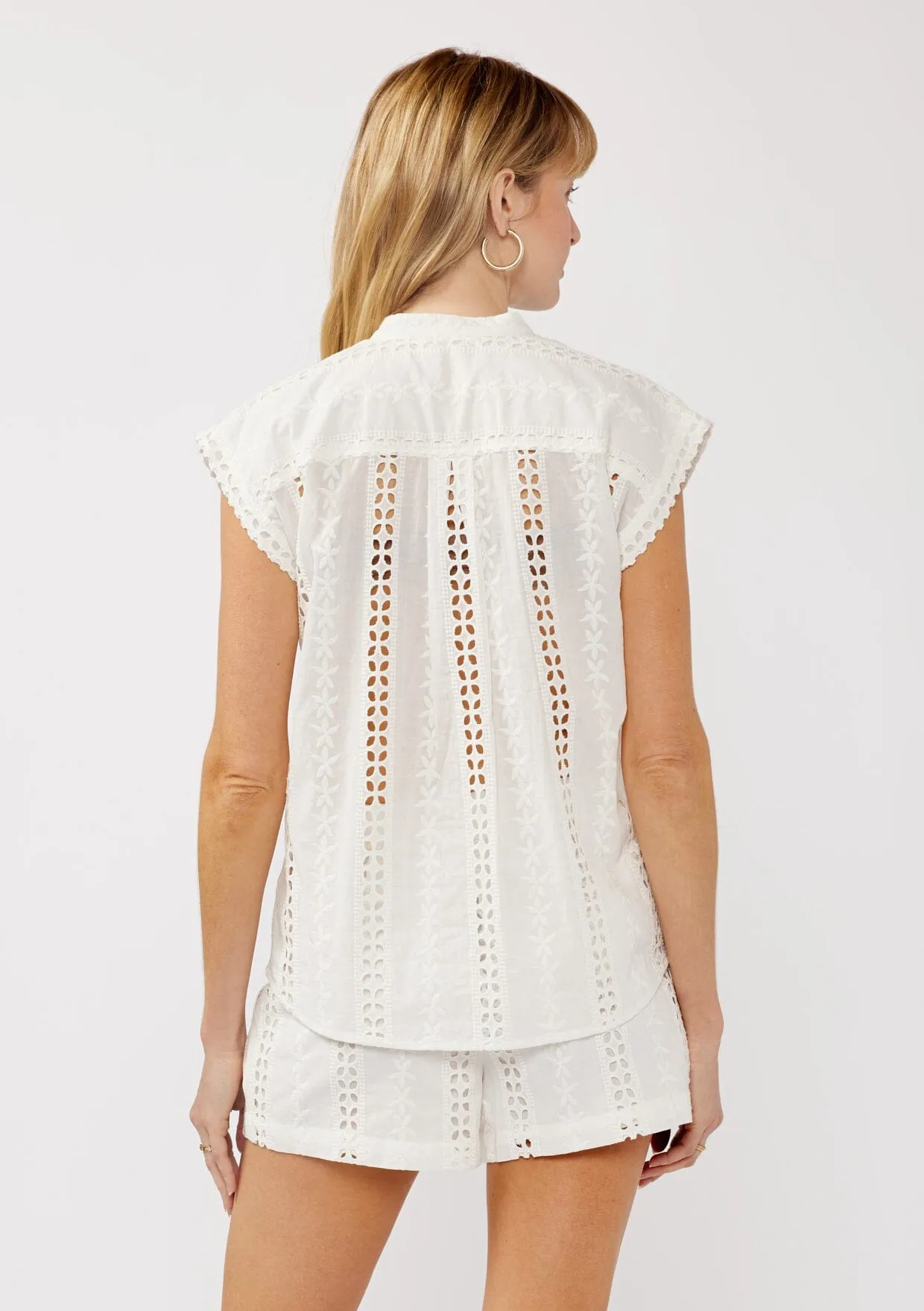 Beachfront Eyelet Camp Shirt