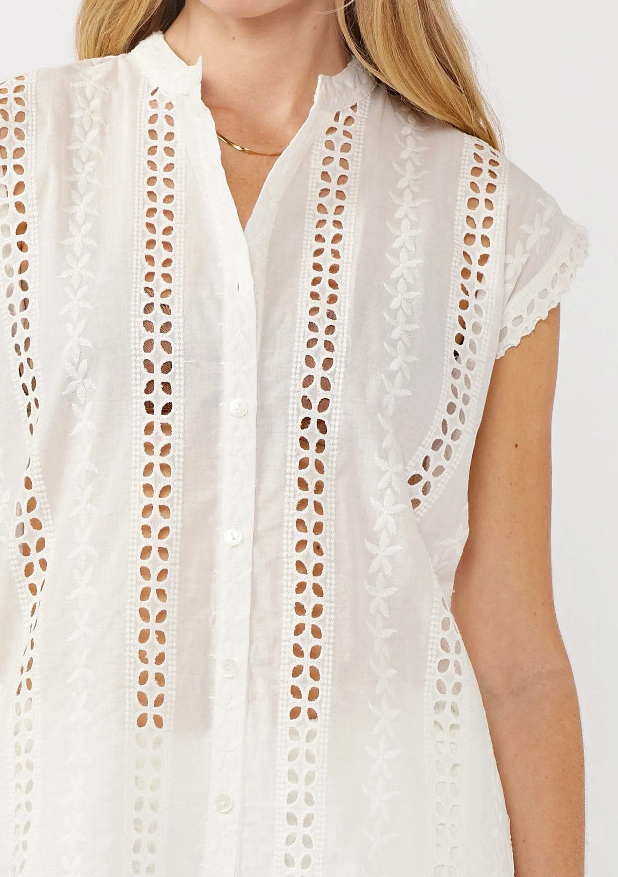 Beachfront Eyelet Camp Shirt
