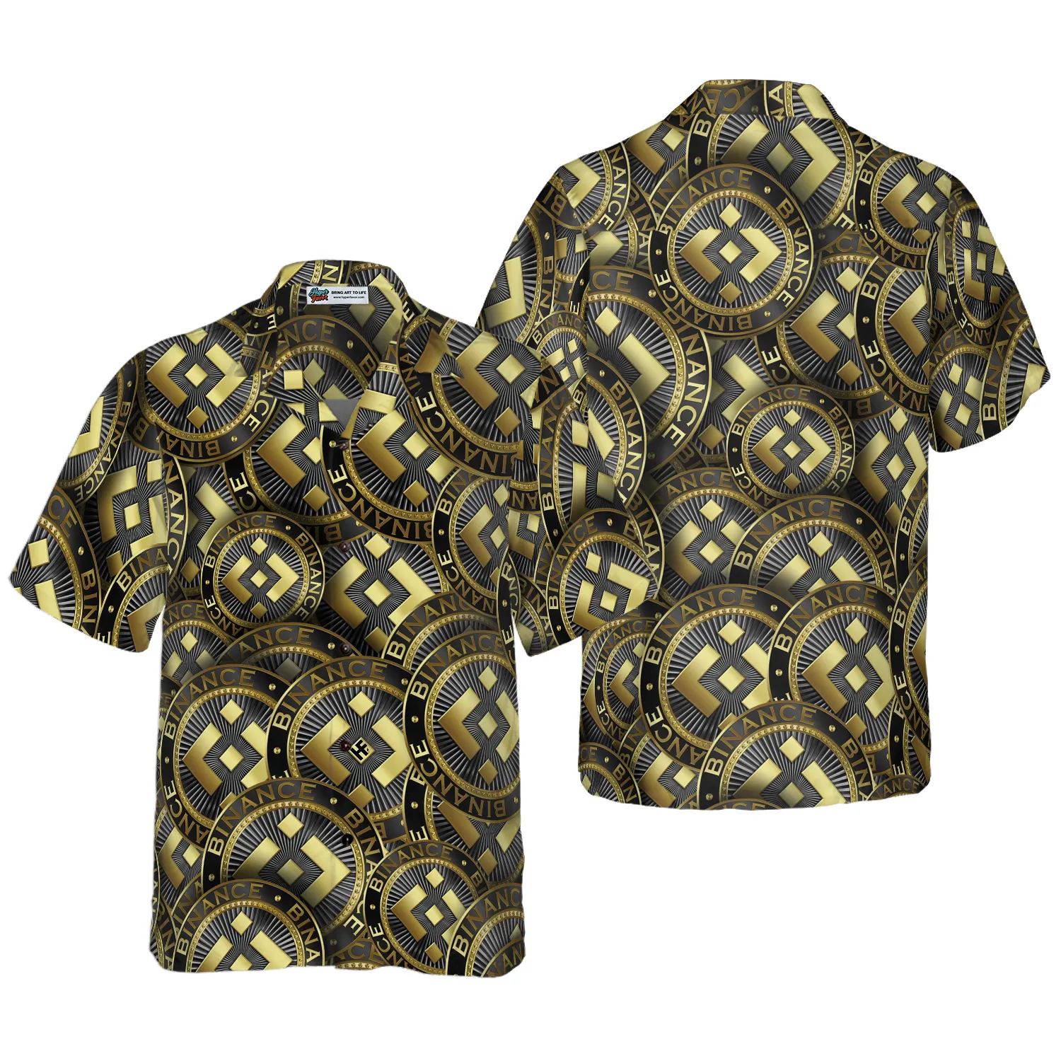 Binance Coin Golden Coin Hawaiian Shirt