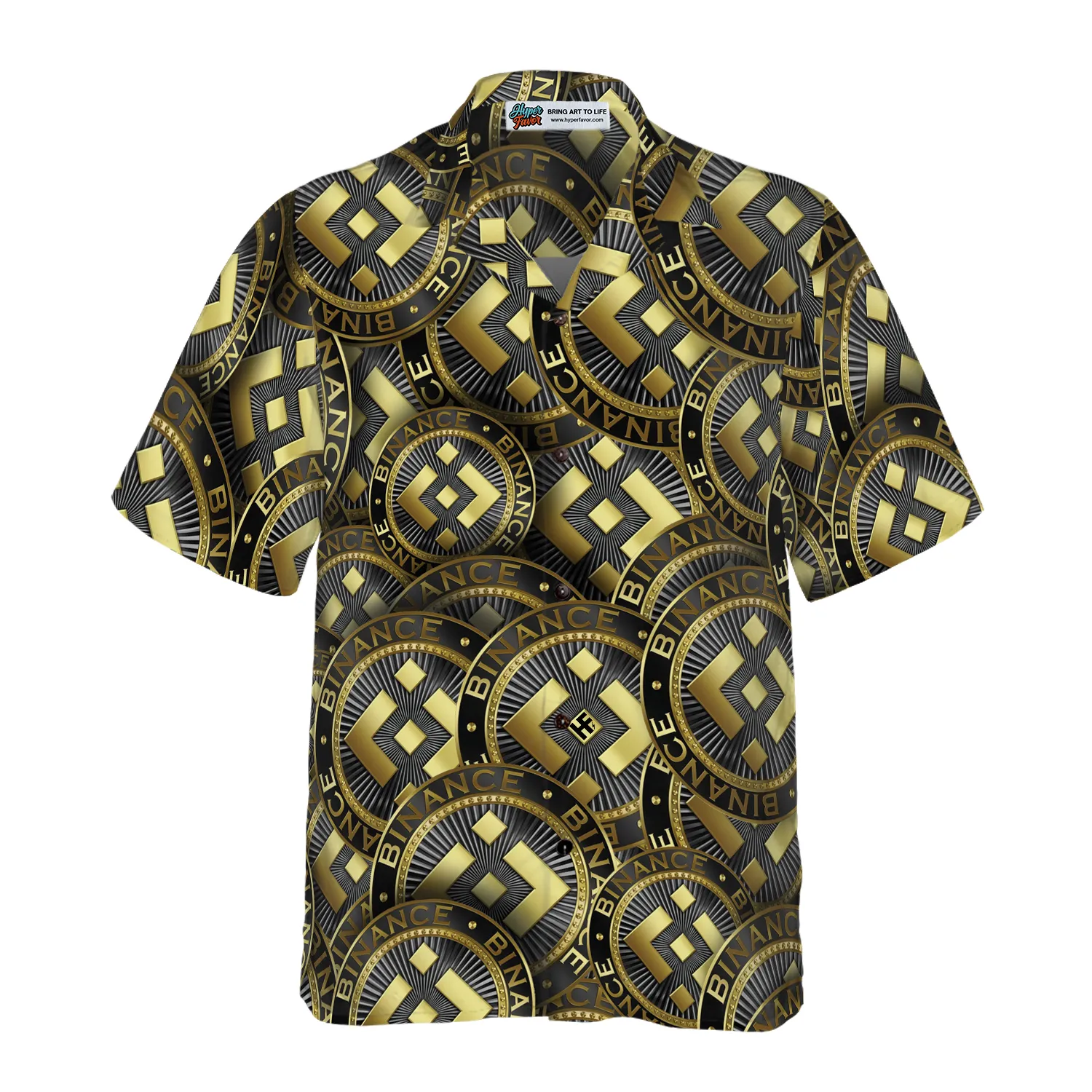 Binance Coin Golden Coin Hawaiian Shirt