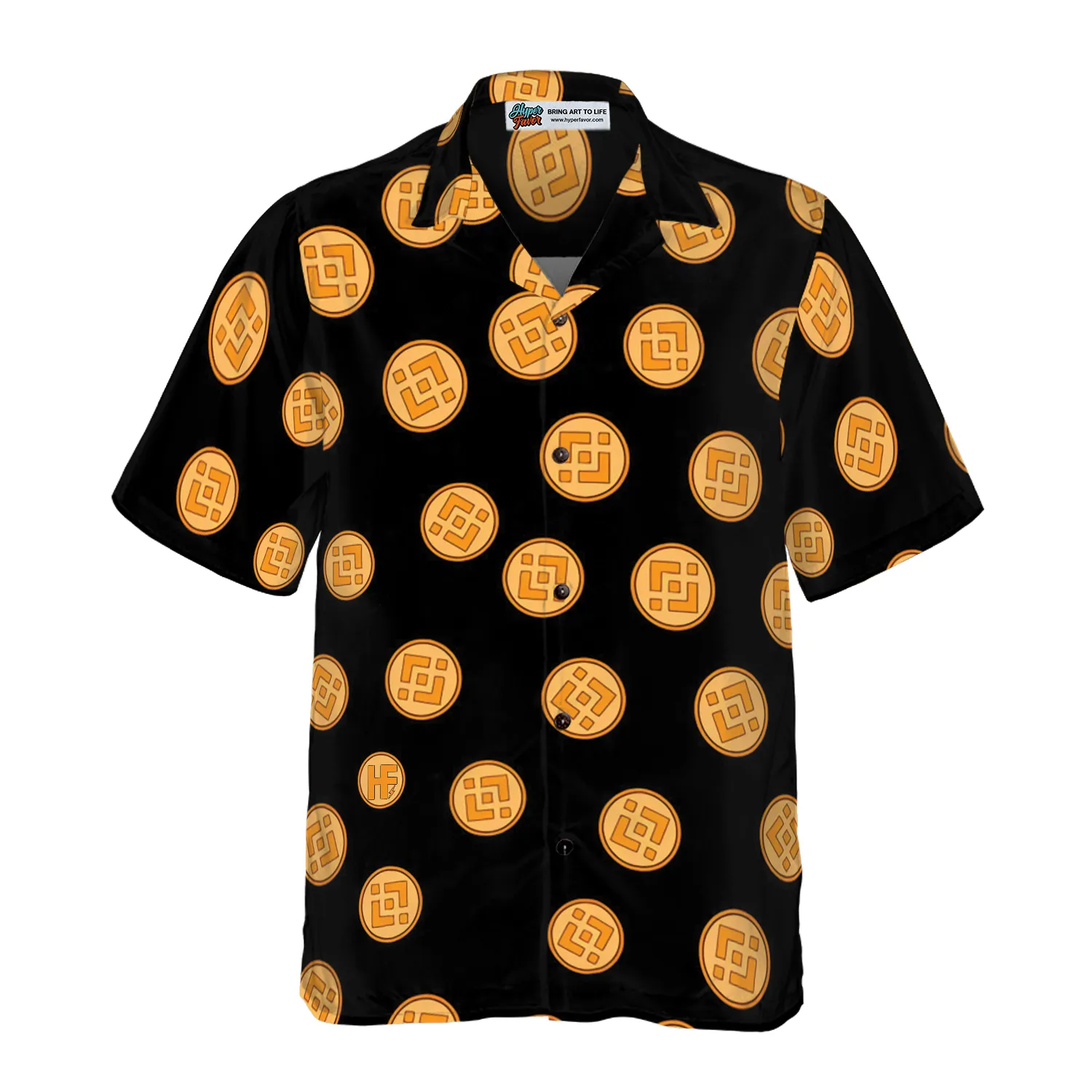 Binance Coin Logo Pattern Art Hawaiian Shirt