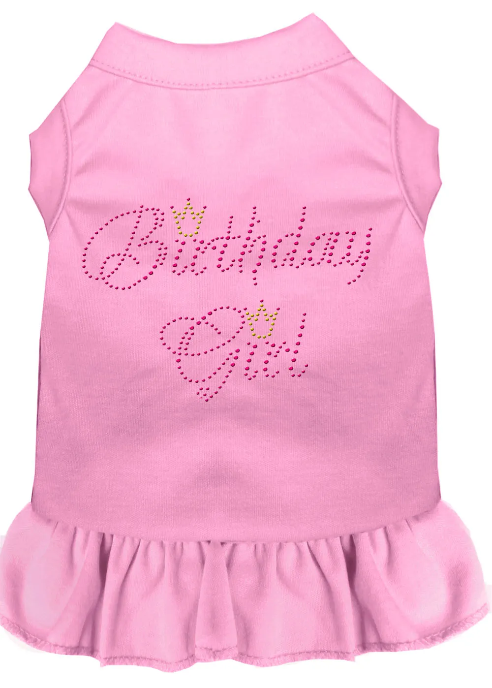 Birthday Girl Rhinestone Dress Light Pink Xl