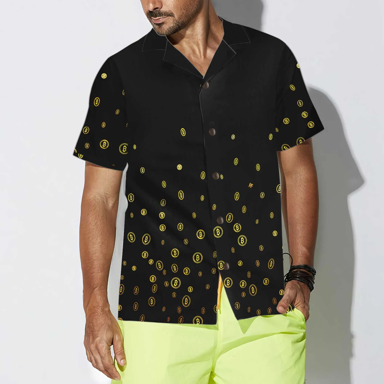 Bitcoin Crypto Mining Hawaiian Shirt, Unique Bitcoin Shirt For Men