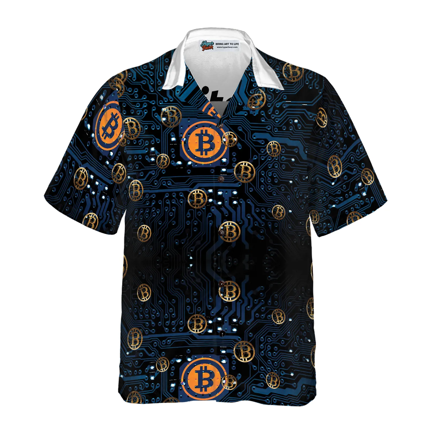 Bitcoin Logo Hawaiian Shirt