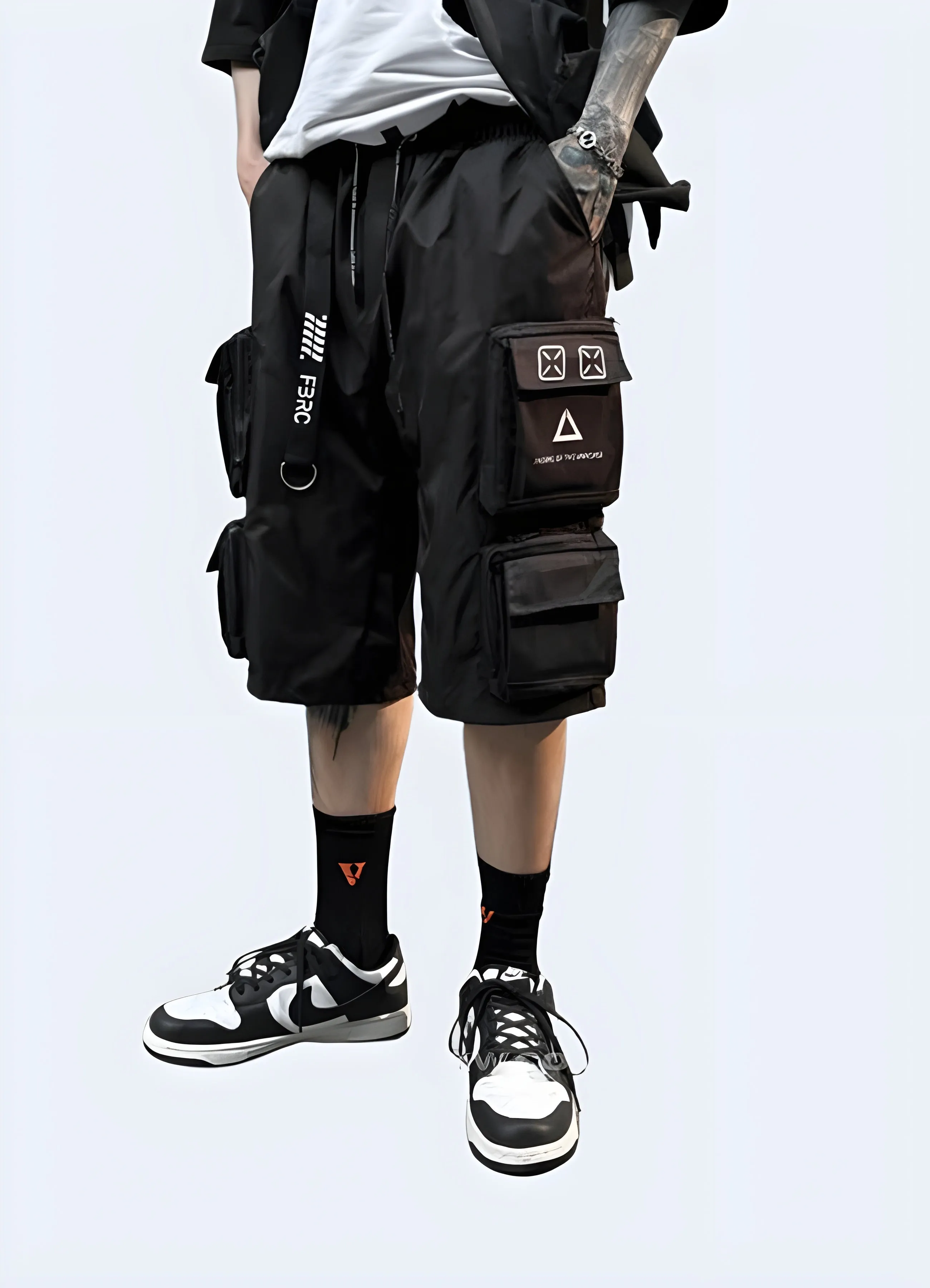 Black Harajuku Tactical Shorts