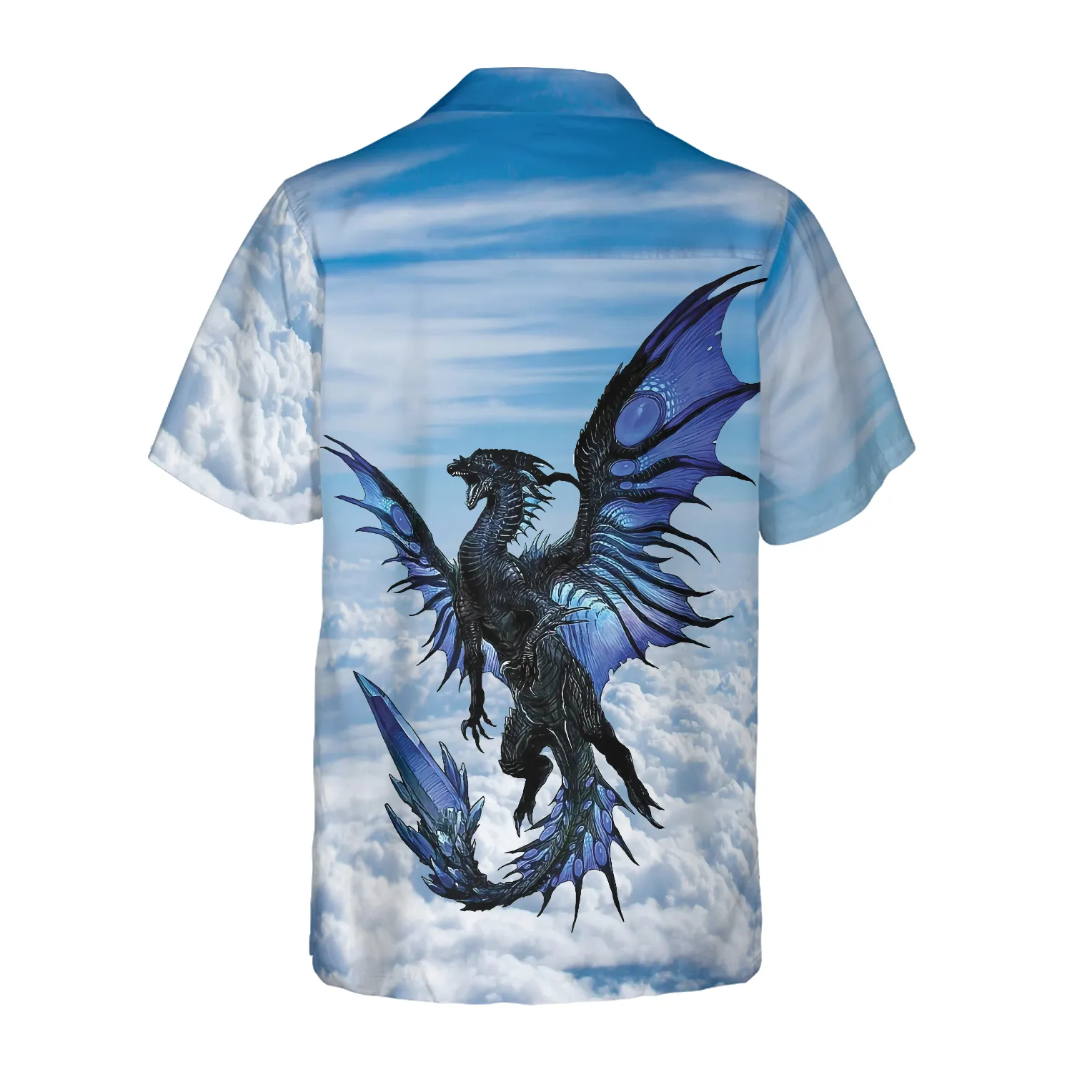 Blue Dragon On Blue Sky Hawaiian Shirt