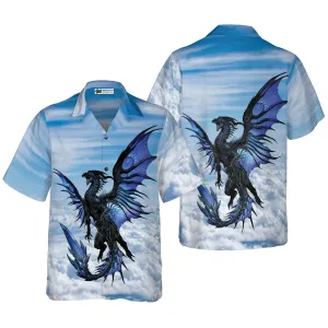 Blue Dragon On Blue Sky Hawaiian Shirt