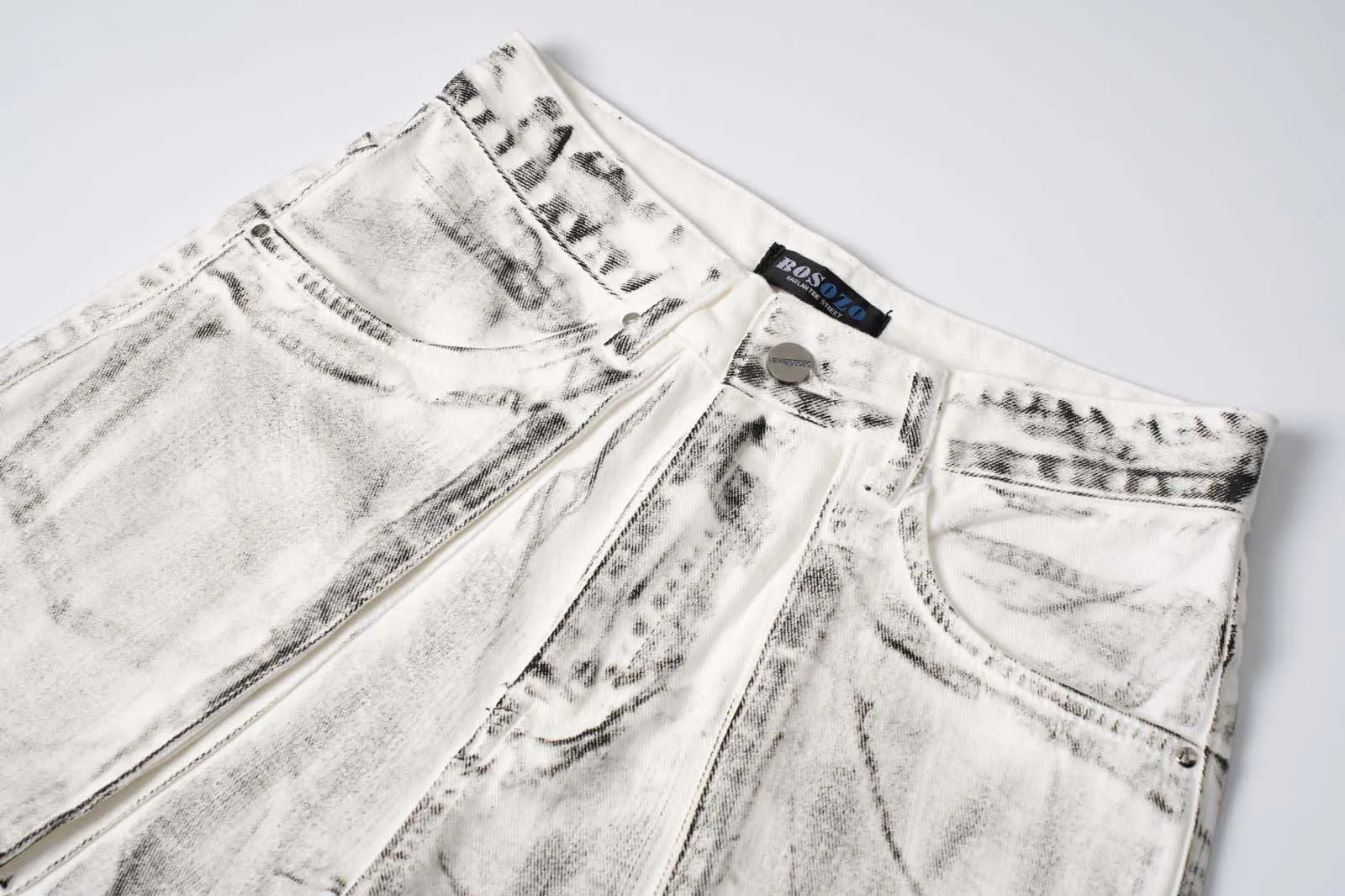 cargo denim shorts edgy design