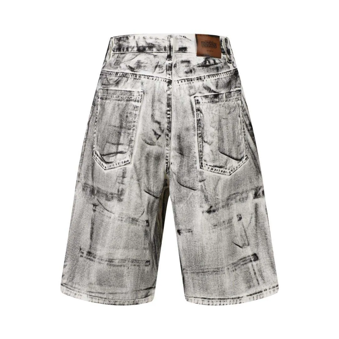 cargo denim shorts edgy design