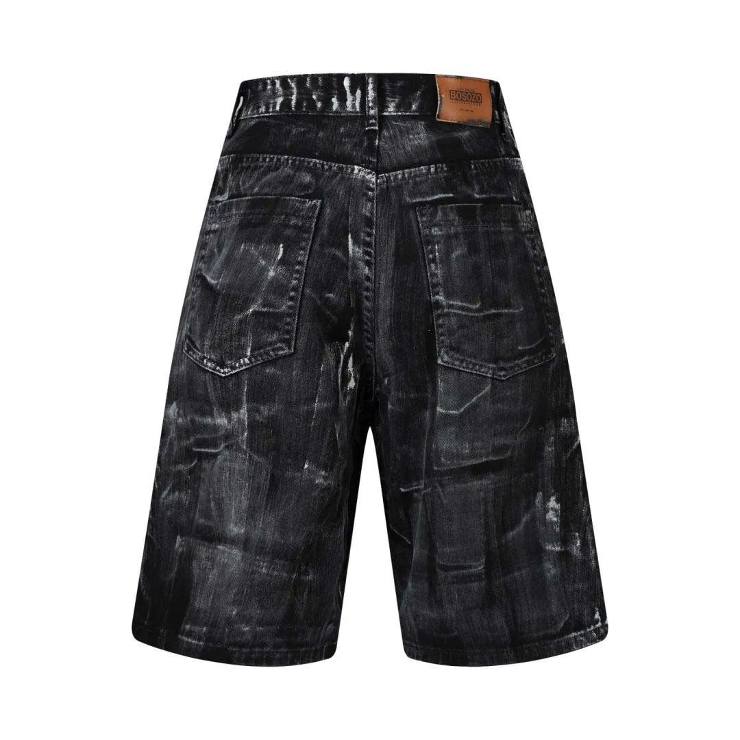 cargo denim shorts edgy design