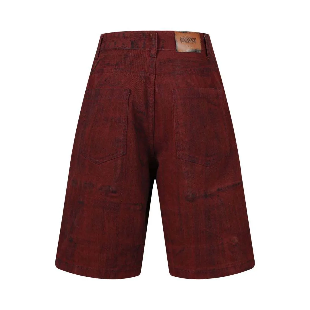 cargo denim shorts edgy design