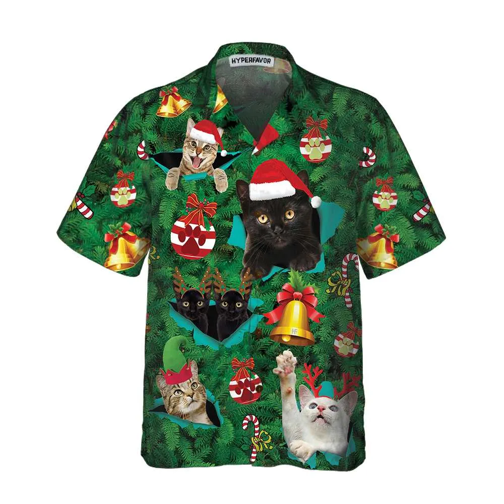 Cats For Christmas Hawaiian Shirt, Funny Christmas Cat Shirt, Best Gift For Christmas