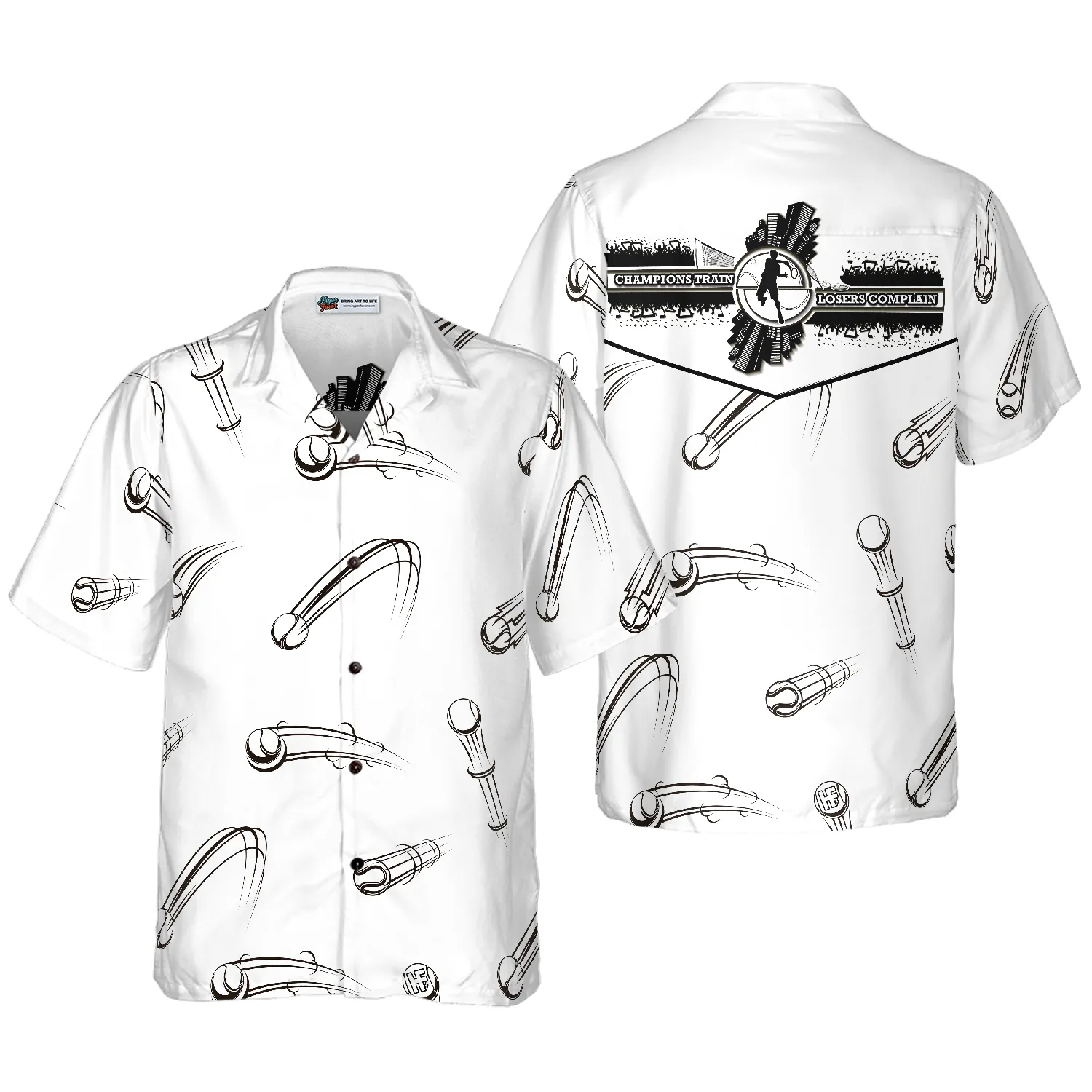Champions Train Losers Complain Tennis Ball Seamless Hawaiian Shirt