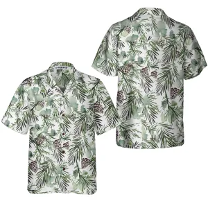 Christmas Aesthetic Watercolor Hawaiian Shirt, Pine Tree Pattern Christmas Shirt, Best Gift For Christmas