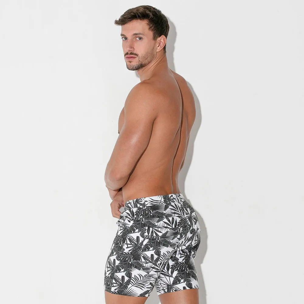 Code 22 slim fit 5" stretch short 9712 charcoal floral
