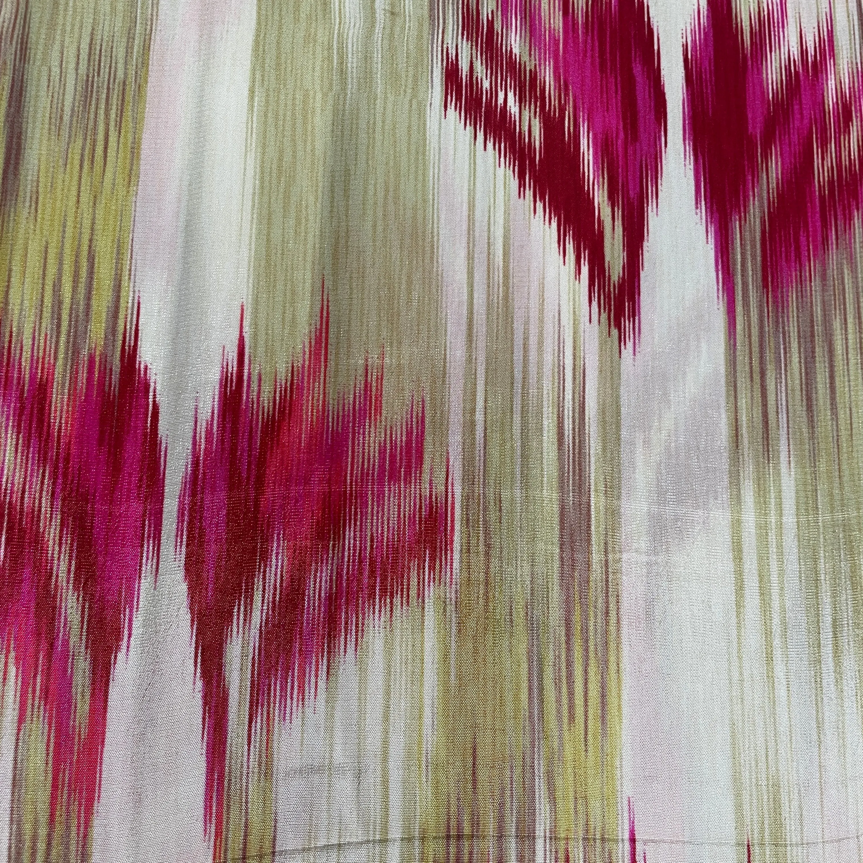 Cream Multicolor Crepe Fabric