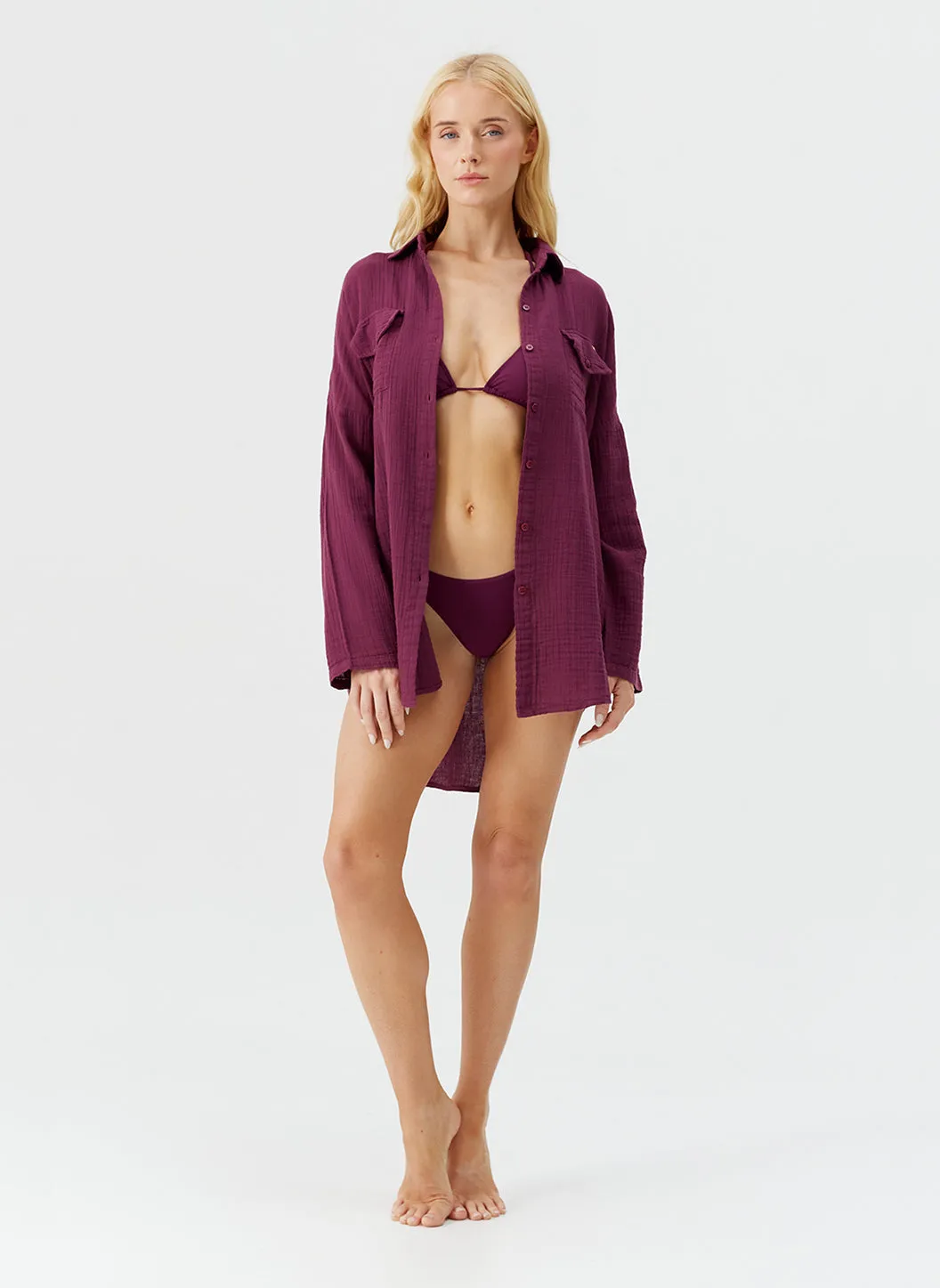 Elena Bordeaux Shirt
