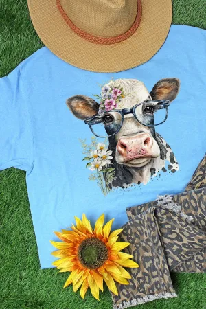 Fancy Glasses Cow Dri-Power 50/50 Tee
