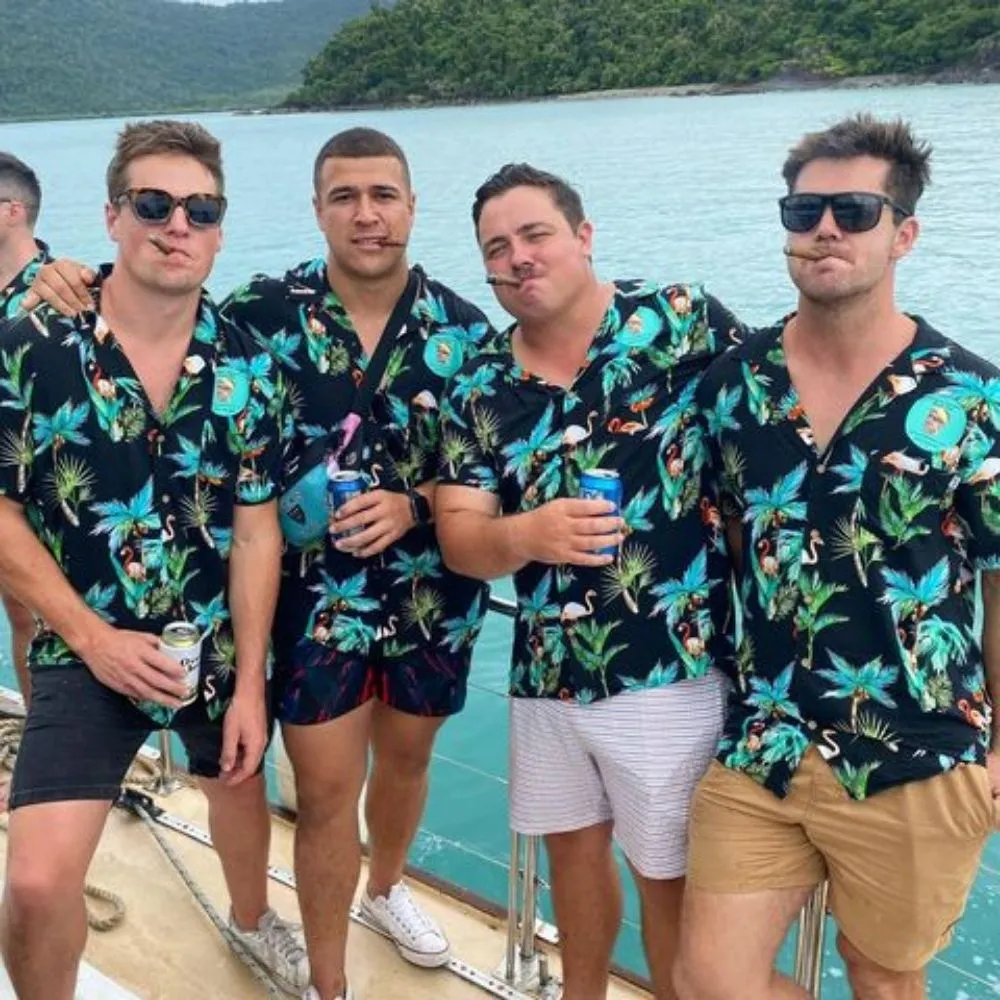 Flamingo Nights - Mens Hawaiian Shirt