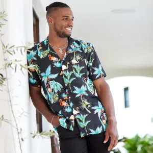 Flamingo Nights - Mens Hawaiian Shirt