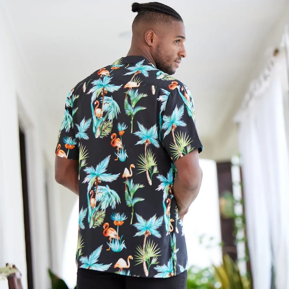 Flamingo Nights - Mens Hawaiian Shirt