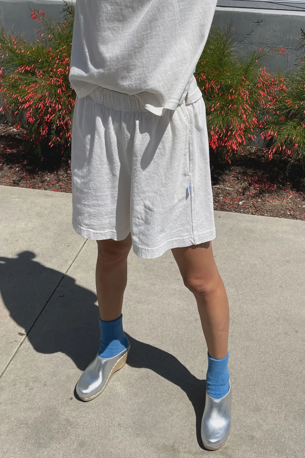 Flared Basketball Shorts - Alabaster