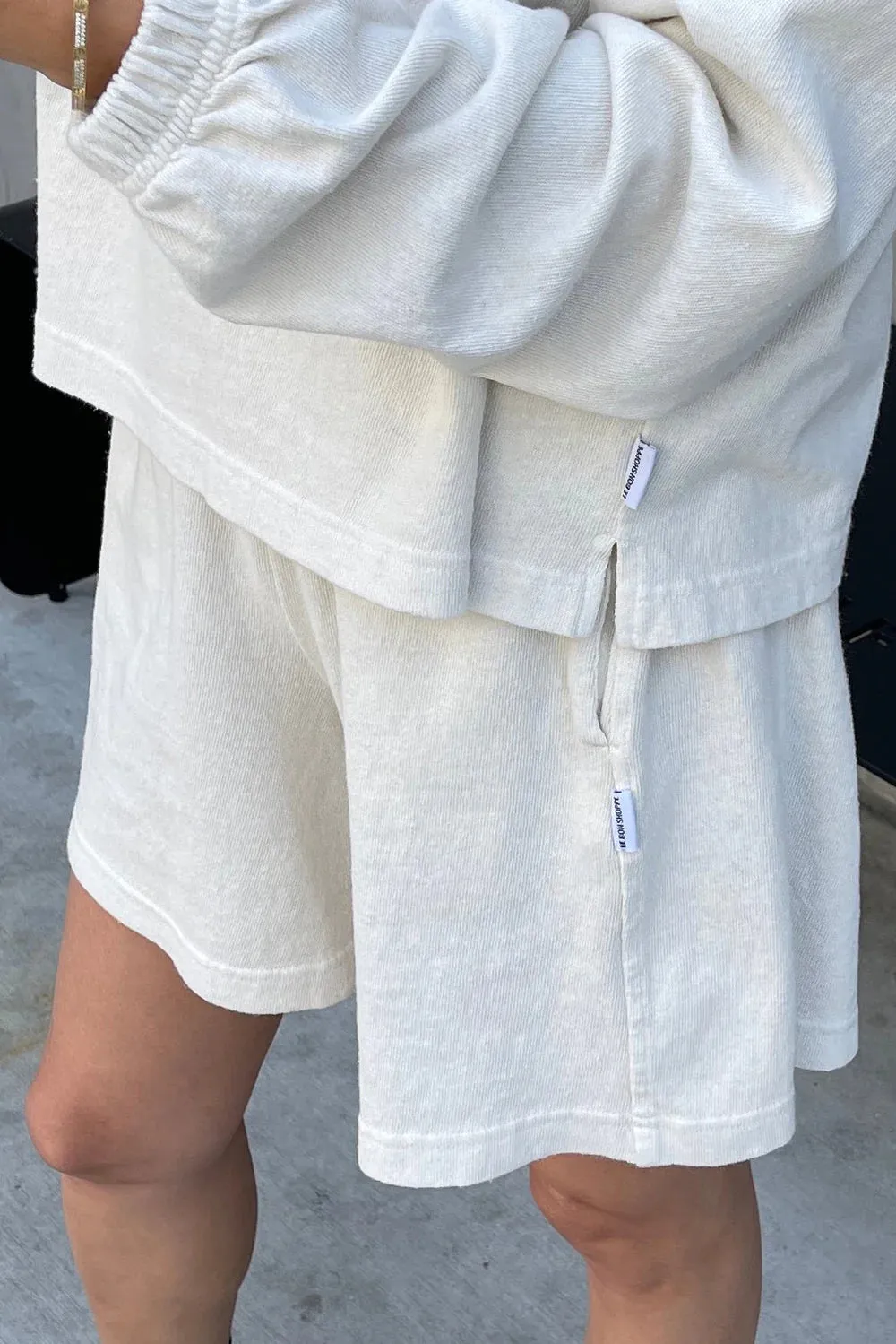 Flared Basketball Shorts - Alabaster