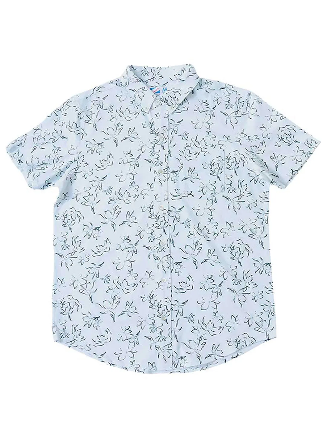 Floral Print Short Sleeve Button Down Shirt
