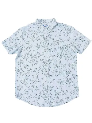 Floral Print Short Sleeve Button Down Shirt