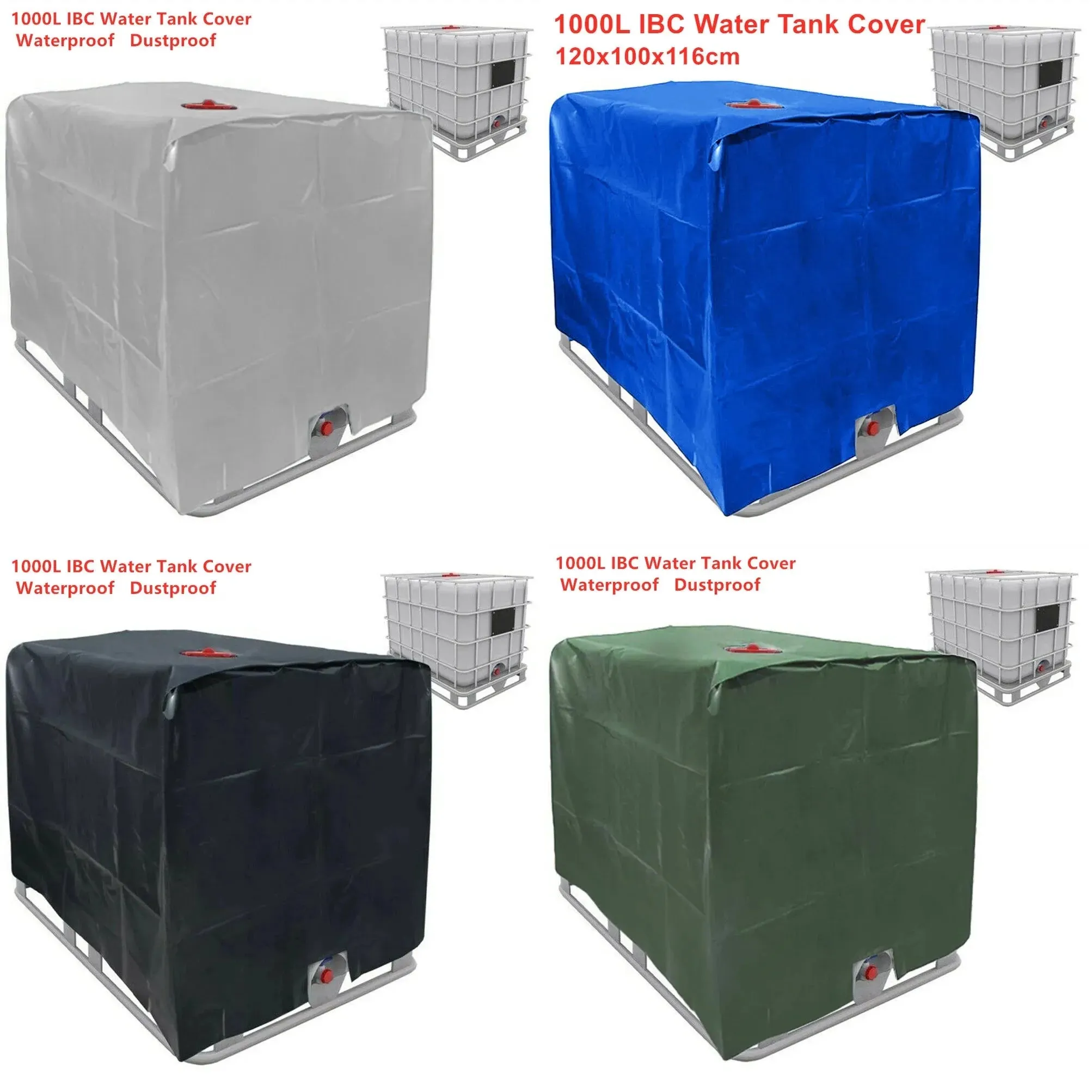Garden Outdoor 4 Colors Cover for Rain Water Tank 1000 Liters Ibc Container Foil Waterproof Anti-dust Cover Sun Protection