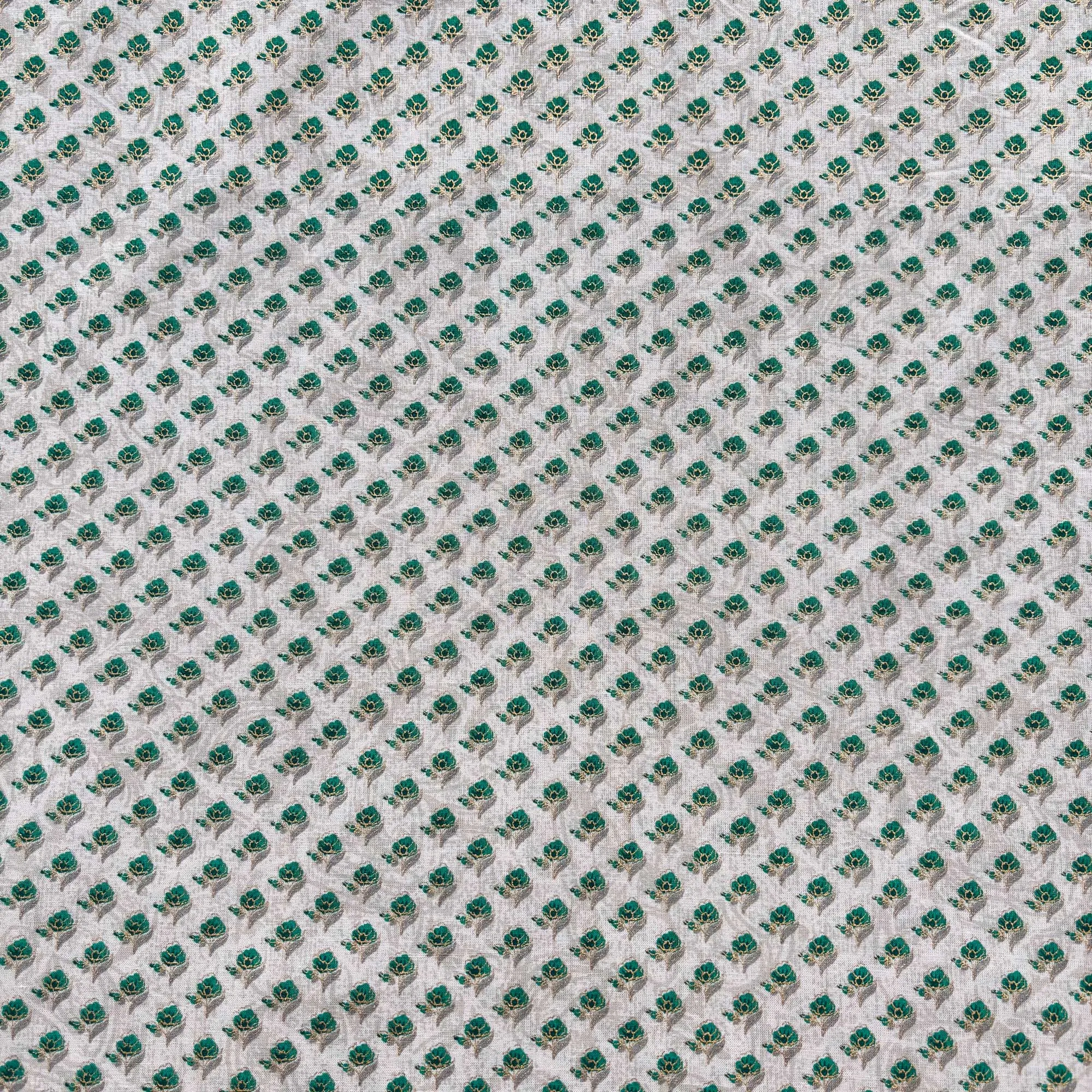 Grey Foil Print Cotton Fabric PB-23760