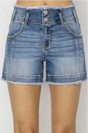 High Rise Seam Detail Shorts